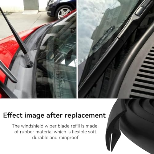 HERCHR 2pcs Rubber Strip, 3.4M/ 11.2Ft Car Front Windshield Window Seal Strirp Moulding Trim, Black Rubber Seal Car Windshield Window Door Seal Strip Weather Seal Rubber Stripping Car Window Seal
