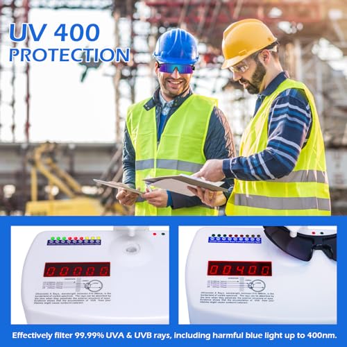 OXG Work Safety Glasses for Men Women, ANSI Z87.1 UV Protection - color: Multicolor