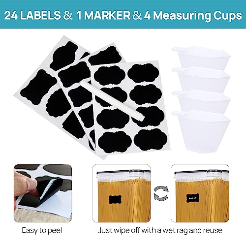 Vtopmart 10 PCS Flour and Sugar Storage Container Sets for Advanced Baker | For Bulk Flour and Sugar Storage, Airtight Seal, Multiple Sizes, BPA Free, Food Grade Material, Dishwasher Safe (Not Lids) - size: 10 Pack