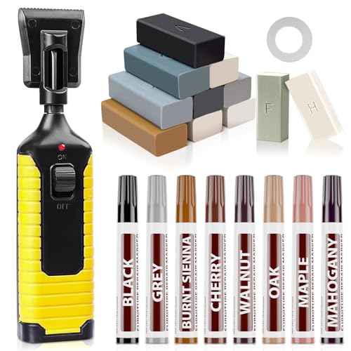 A-HEYIDA Laminate Floor Repair Kit Hard Wax for Wood Vinyl Floors(Gray) - color: Gray