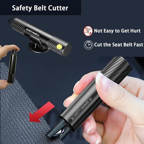 2 Pack PInk Safe Hammer,Emergency Window Breaker & Seatbelt Cutter,Car Window Breaker Tool,Glass Breaker and Seatbelt Cutter for Cars - color: Pink+pink