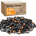 72 Pack 3.5 inch Plastic Spring Clamps, Backdrop Clips - size: 3.5in-72P
