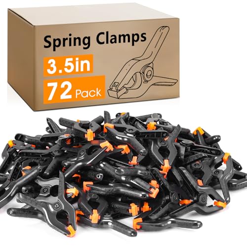 72 Pack 3.5 inch Plastic Spring Clamps, Backdrop Clips - size: 3.5in-72P
