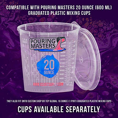 Pouring Masters 12-Pack Mixing Cup Lids for 20 Oz (600ml) - size: 20-Ounce - Lid