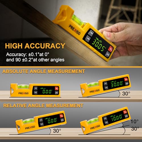 PREXISO Digital Level & Digital Protractor, 7" Angle Finder 0-90° & 0-180°