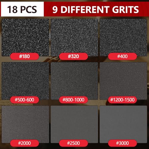 Shinboc 18 PCS 5 Inch Sanding Sponge 3000 Grit, Bowling Ball Sanding Pads - color: 3000grit, size: 5 Inch 18Pcs