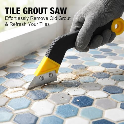 Grout Removal Tool Kit, 2 Saws with 6 Replacement Blades