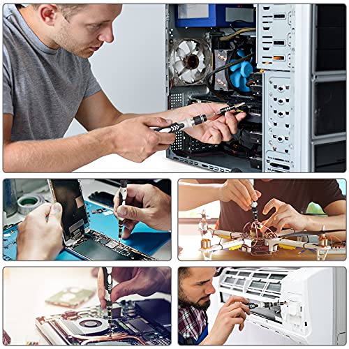 STREBITO Precision Screwdriver Set 124-Piece Electronics Tool Kit | 101 Precision Bits, Magnetic Screwdriver Set for Computer, Laptop, Cell Phone, PC, MacBook, Switch, PS4, PS5, Xbox Repair - color: Grey