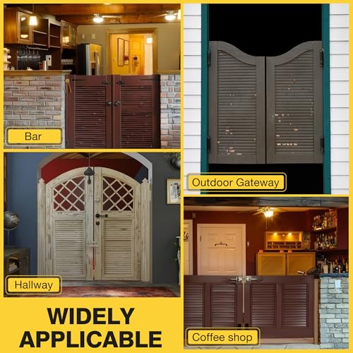 KOLET Double Action Door Hinges, 3 Inches, Matte Black, 4 Pack - color: Matte Black, size: 3 Inch