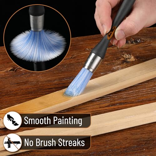 Bates- Trim Brush, 0.75 Inch, Edge Painting Tool, Trim Paint Brushes, Trimmer Edger, Trim Brush - color: Black-brown, size: 0.75 inch, 1 Pack