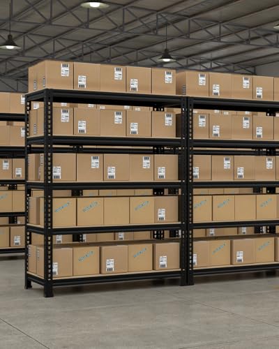 PrimeZone 5-Tier Garage Storage Shelves, Adjustable Metal Shelving, Black - size: 32"W x 16"D x 63"H