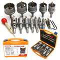 13PCS Carbide Hole Saw Kit for Metal(33/64'' to 2-1/8''),Heavy Duty Hole Cutter Drill Bits Set for Stainless Steel, Iron, Aluminum, Wood, Plastic - size: (33/64'' to 2-1/8'')-13PCS