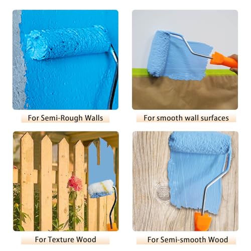 15 Pieces Paint Roller Cover, 6 inch Foam Roller Brushes - size: 6",15pcs