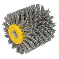 Nylon Bristle Drum, #60, Scale and Rust Stripping, 4.33" x 4", 110x100mm, for Burnishing Polishing Machine - style: Nylon Bristle Drum #60