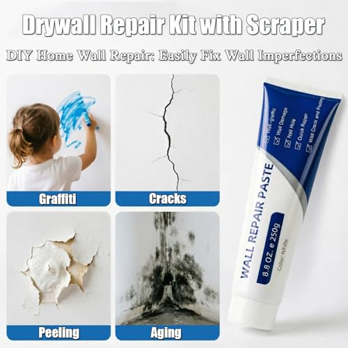 Practical and Versatile Wall Mending Tool Kit Including Sanding Sponge, 2 PCS 2026 Newly Improved Quick-Set Wall Filler for Dents and Nicks, Suitable for Household DIY Restoration