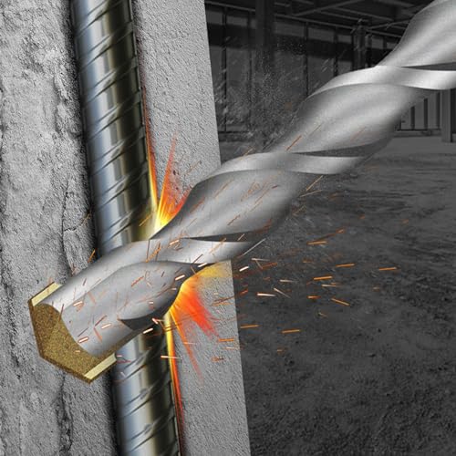 2-Pack SDS Plus Masonry Drill Bits 1/2 Inch x 12 Inch Long Rotary Hammer Drill Bits Carbide Tipped for Concrete Brick Cement Stone Block. - size: 2 Pcs 1/2", style: 12"