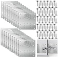 20 PCS Upgraded Cabinet Hinge Repair Plate Kit Thickened by 0.7 mm Stainless Steel Hinge Repair Brackets Kit Metal Hinges Repairs Fixing Plates with Screw for Kitchen Cupboard Door Locker Cabinet Door - size: 3.54 x 3.54 inches
