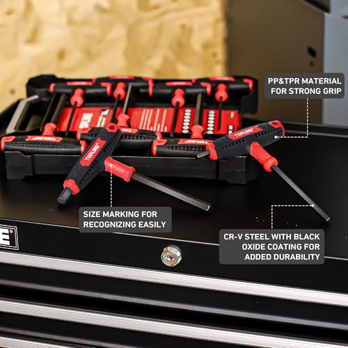Topline 14-Piece Allen Wrench Set, Long Arm Hex Key Set with Storage Box