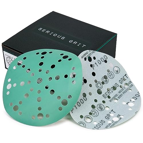 Serious Grit - 6-Inch 49-Hole P1000 Grit Sanding Discs - 50 Pack Box - size: 1000 Grit