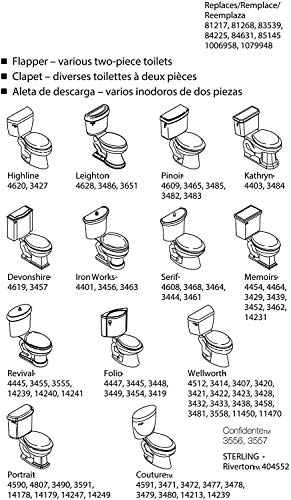 Kohler (BLUE PART GP85160 FLAPPER WITH FLOAT), 2, 2 In. (Pack of 5) - size: 1 Count (Pack of 5)