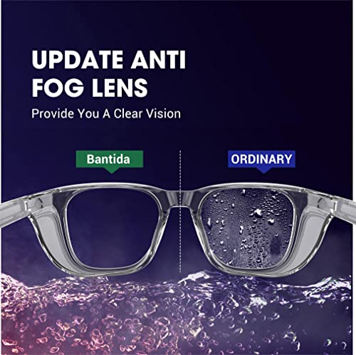 Safety Glasses Anti-Fog Eye Protection Blue Light Blocking Glasses for Women Men - color: White