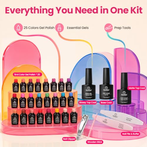 Beetles Fall Gel Polish Kit, Chic Outfits Collection, 25 Colors - color: 0-0 Chic Outfits