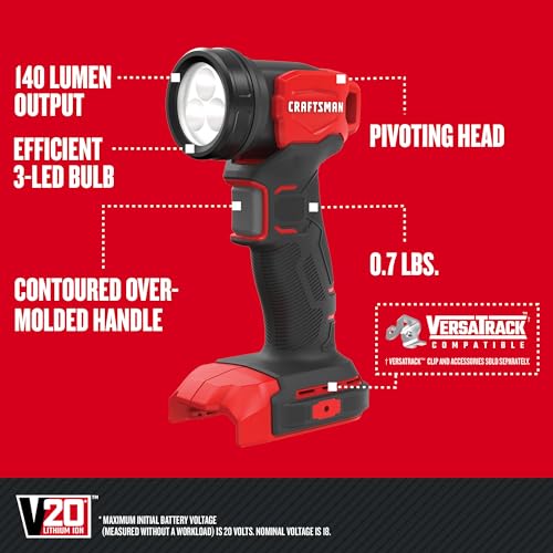 CRAFTSMAN V20 Cordless 6-Tool Combo Kit With Two 2.0 Ah Batteries and Charger (CMCK601D2)
