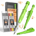Nicpro Carpenter Pencil with Sharpener & Holster, Construction Pencil-Green - color: Green