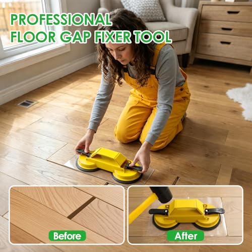 Floor Gap Fixer Tool Vinyl Planking Tools Laminate Floor Repair Kit - color: Yellow