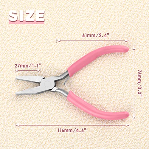 5-Inch Mini Jewelry Pliers - Duckbill with Spring, Smooth Jaws for Jewelry Making, Wire Bending & DIY Hand Tools - style: Flat Nose Pliers