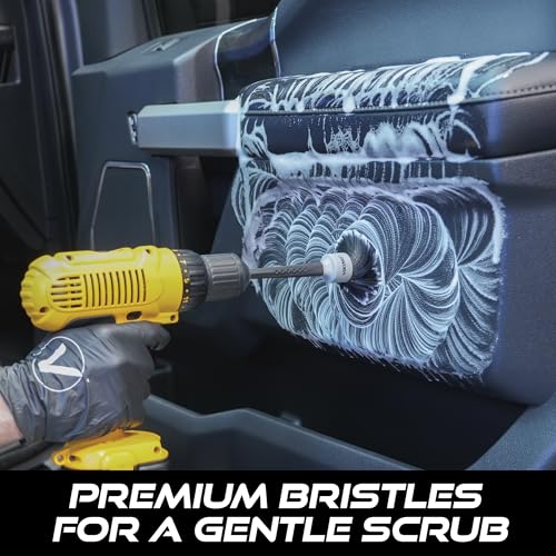 VIKING Drill Detail Brush Set for Cars, Interior and Exterior Use, 2 Pack