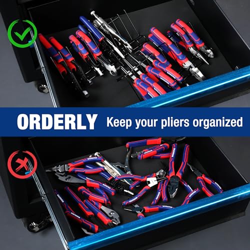 WORKPRO 2-Pack Plier Organizer Rack, 20 Slots Tool Drawer Organizer