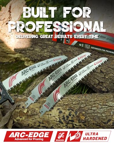 EZARC Arc Edge Reciprocating Saw Blades, 9-Inch 6TPI for Pruning, 3-Pack - size: 9 Inch