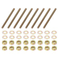 PATIKIL 1/4" x 3-1/4" Color Zinc Fully All Thread Rod, 8 Pcs Carbon Steel Long Threaded Screw Stud Bolts for Furniture Garden Mounting Assembly Fastening - size: 1/4" x 3-1/4"