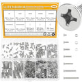 565 Pieces M2 Machine Screws Nuts Washers Set, Sutemribor M2 x 4/6/8/10/12/16/20mm Phillips Countersunk Head Machine Screws Nuts Washers Assortment Kit, 304 Stainless Steel, Fully Threaded - size: M2, style: Phillips Countersunk Head