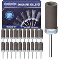 20Pcs 1000 Grit Sanding Drums Sandpaper Sticks Set for Dremel Rotary Tool with 1/8" Shank, Sanding Bits Kit Rotary Tool Accessories for Metal Rust Removal/Jade Polishing/Stone Grinding (1000 Grit) - style: 1000 Grit