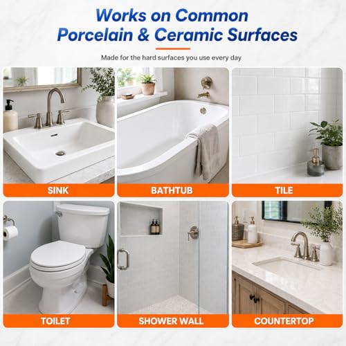 Porcelain Repair Kit White, High-Gloss Chipped Sink, Tub & Tile Repair Kit - color: No.01 White