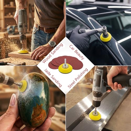 150 PCS 3 Inch Sanding Discs, MAPRIAL 3 Inch Hook and Loop Sanding Disc 80-2000 grit Sandpaper Attachment for Drill Sander Grinder Rotary Tools, Woodworking, Wood Furniture - size: 3 inch - 80-2000 grit