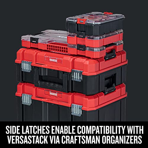 CRAFTSMAN VERSASTACK Storage Organizer, Small Parts Organizer, 8 Compartments, Lid Includes Secure Latch (CMST17827)