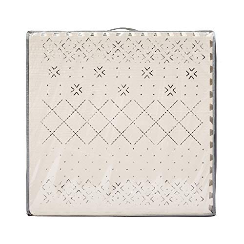 Yay Mats Stylish Extra Large Puzzle Play Mat, Thick, Soft, Non - Toxic Foam Covers 6 ft x 4 ft. Expandable Tiles with Edges - EVA Foam Play Mat for Floor (Carter Mudcloth Tan) - color: Carter Mudcloth Tan