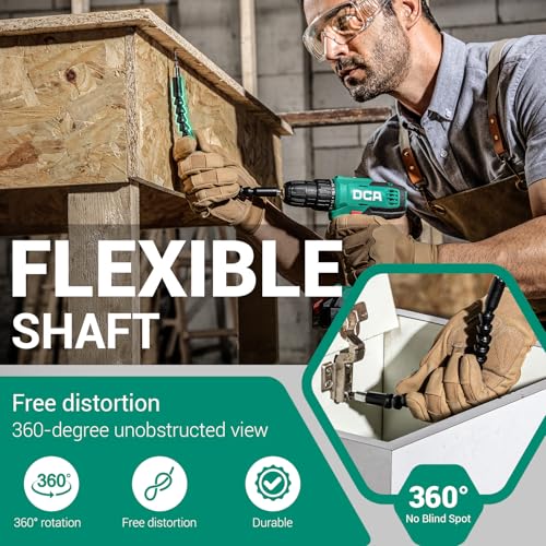 DCA Cordless Drill Set, 354 in-lbs Torque, 3/8" Keyless Chuck, Electric Power Drill with 2.0Ah Battery and Charger,18+1 Position,25-Piece 20V Drill Driver Kit, ADJZ2035 - size: 1*Battery
