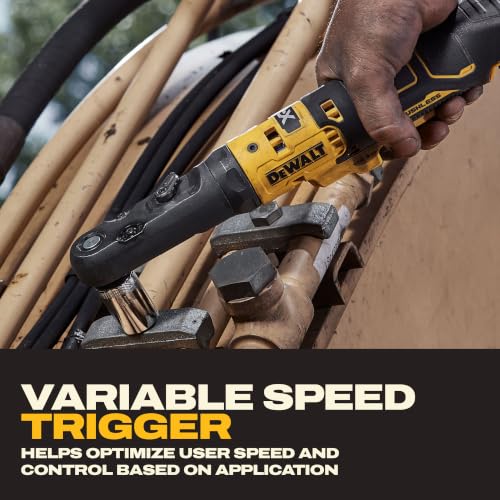 DEWALT 20V MAX XR Cordless Ratchet, 3/8" and 1/2" Sealed Head Ratchet, Bare Tool Only (DCF510B) - style: Bare Tool Only