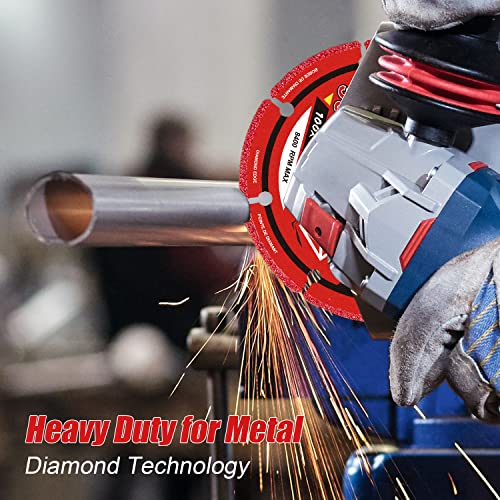 EZARC Diamond Cutting Wheel 7'' x 7/8 Inch for Metal, Cut Off Wheel with 5000+ Cuts on Rebar, Steel, Iron and INOX - style: 7 x 7/8 Inch