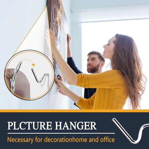 Picture Hanger Super Hook 30PCS,High-Quality Steel Picture Hanger Hercules Hooks,Used for Drywall, Wood Wall, Plaster Wall, can Hang Photos, Art, Clock, Mirror