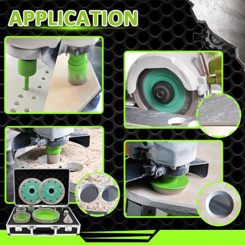 Tile Hole Saw Kit Diamond - (6-127mm Drill Bits+Finger Bit+Chamfer Bit+Adapter+Tile Blade) Diamond Hole Saw Kit - size: Kit6
