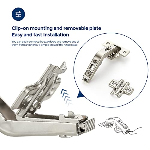 Ravinte Kitchen Cabinet Hinges,135 Degree Door Hinges, 1 Pairs 2 Pack - size: 135 Degree