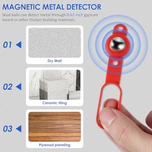 4Pcs Magnetic Stud Finder, 27 Pounds of Pull Power Stud Ball 52300 - size: 4 Pack