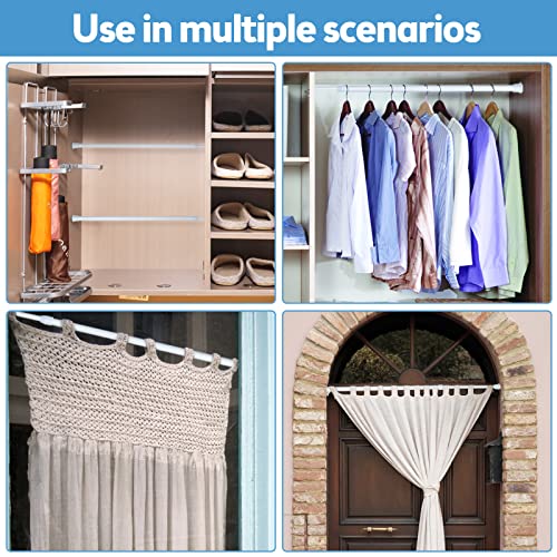 4 Pack Sliding Door Security Bar Window Security Bars Adjustable Sliding Glass Door Lock Safety Bars Window Lock Bar with Rubber Tips 11.8-19.7 Inch Tension Rods Security Stick for Door Bathroom - size: 11.8-19.7 Inches
