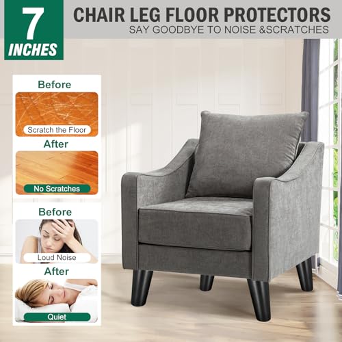 FoDau770 Rubber Wood Legs 7", Slant Taper, 5/16"-18 Thread, Black, 4pcs | Wood Couch legs - Mid Century Sofa Legs - Furniture legs Replacement for Cabinet Dresser Chair Ottoman - color: Black, size: 7 Inch - Slanted (80°)