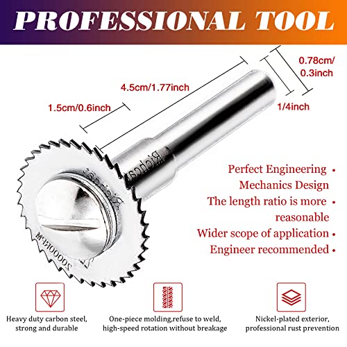 PVC Pipe Inside Cutter,1/4" Hex Shank,1/8" Round Shank,1/4" Round Shank,Plumbing Internal Plastic ABS Pipe Cutter Set,6*Blades,0.87"&1"&1.26''&1.38"&1.74''&1.97" Or Larger Diameter，High Speed Steel - size: 3 Shanks (6 Saw Blades)